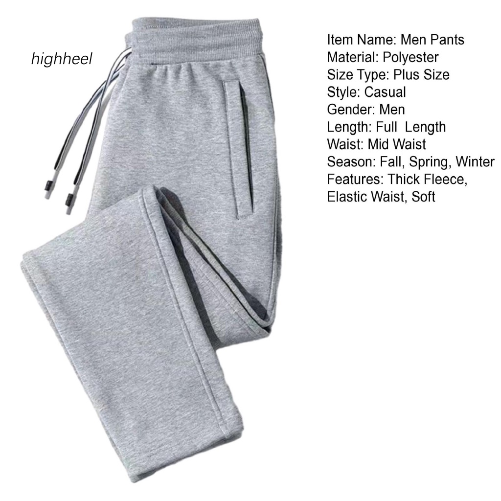 Quần Nỉ Giữ Ấm Mùa Đông Với Túi Lưng Thun Và Túi Khóa Kéo Cho Nam Thời Tiết Lạnh