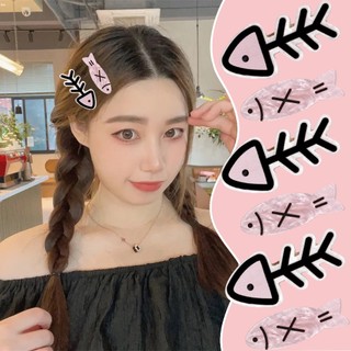 Hoạt hình kẹp tóc hình xương cá dễ thương / kẹp tóc phong cách ins