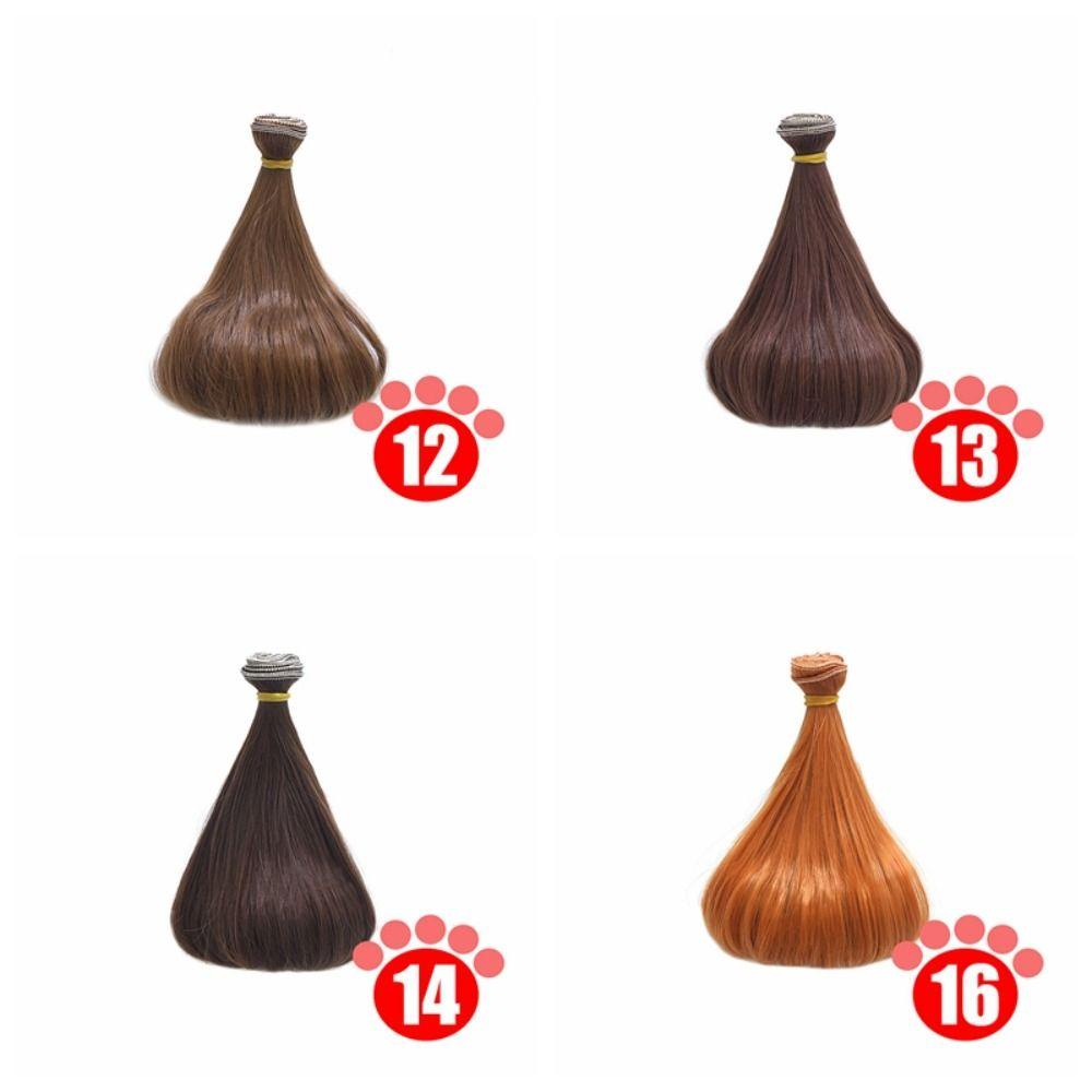 Tóc Giả Búp Bê bjd sd Bằng Sợi Lụa Mềm 15cm Nhiều Màu Sắc