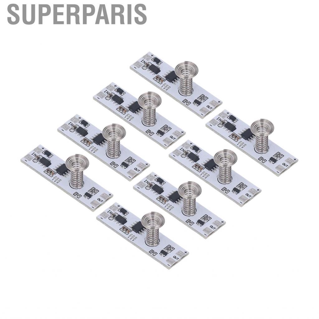 Superparis 8Pcs Capacitive Touch Dimmer Switch Module Stepless Dimming Panel DC5‑24V