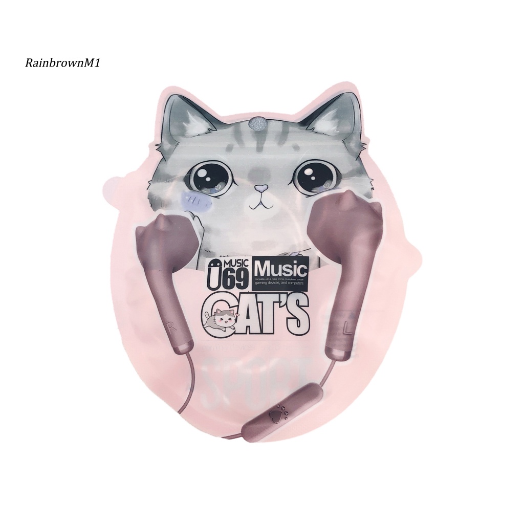 Tai Nghe hifi Hình Mèo Kawaii Có Dây Cách Âm 3.5mm