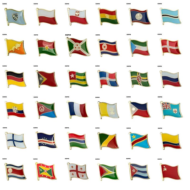 1 Huy Hiệu Cài Áo Hình Lá Cờ Nước Đức dominican republic Cubra Rina Colobia finland