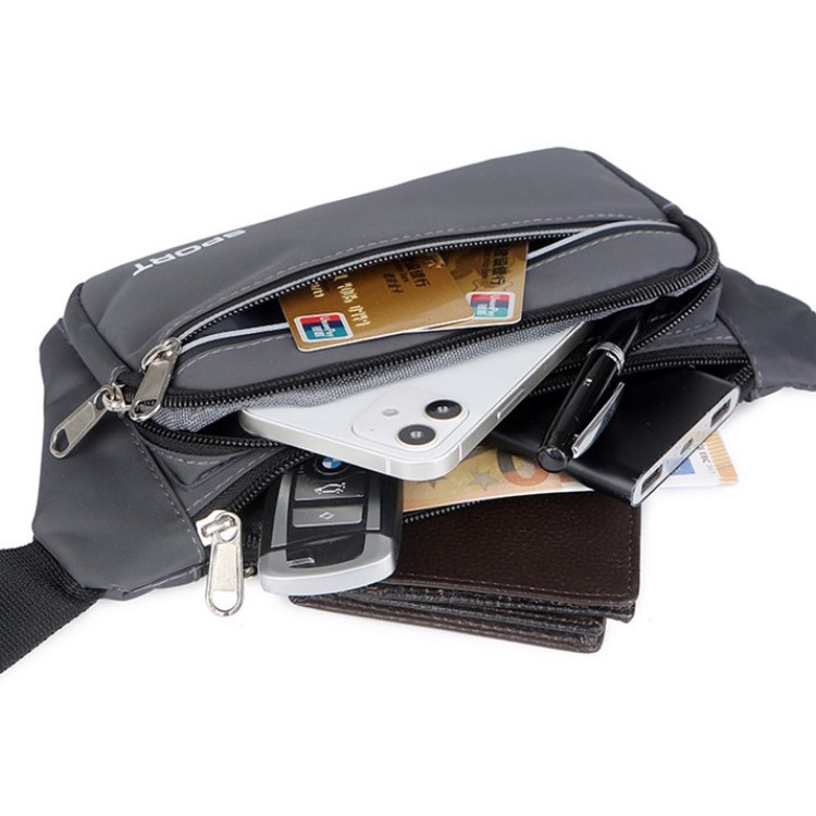 Túi đeo bao từ siêu gọn BT31- đen nâu vải dầy vải trượt nước