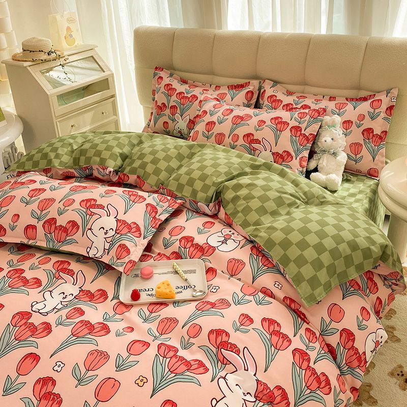 Bộ ga gối 3 món Ga trải giường cotton poly 1m6,1m8,drap giường hàn quốc,được chọn mẫu