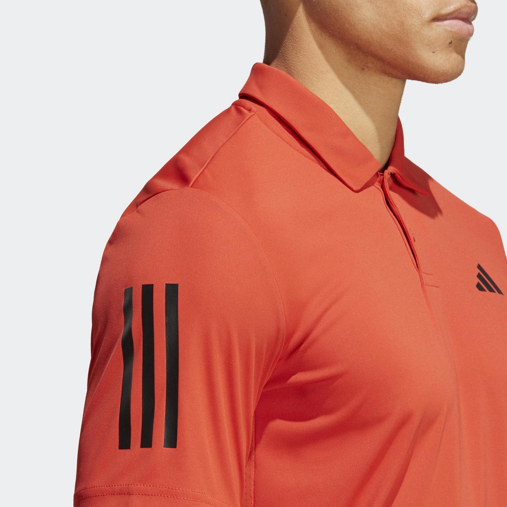 Adidas Quần vợt Áo Polo Tennis 3 Sọc Club Nam Đỏ HS3271