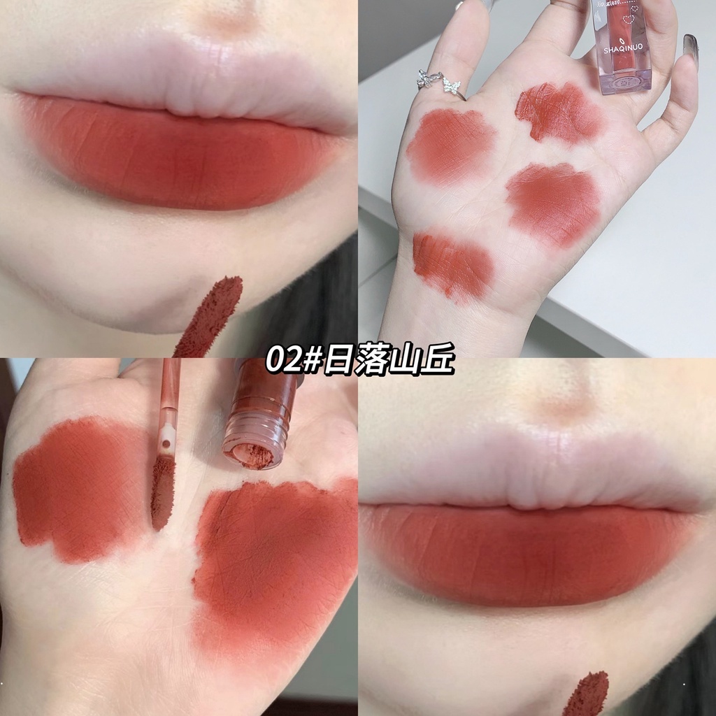 Shaqinuo Son Môi Màu Lì Tự Nhiên Lâu Trôi Không Thấm Nước