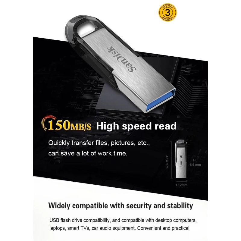 Sandisk Ổ Đĩa usb 3.0 cz73 16gb 32gb 64gb 128gb usb3.0 150mb / s Chất Lượng Cao