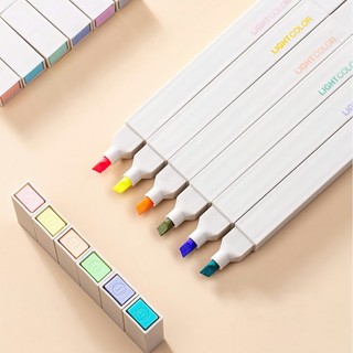 Bút highlight 2 đầu Light Color đánh dấu màu pastel - Goodtime