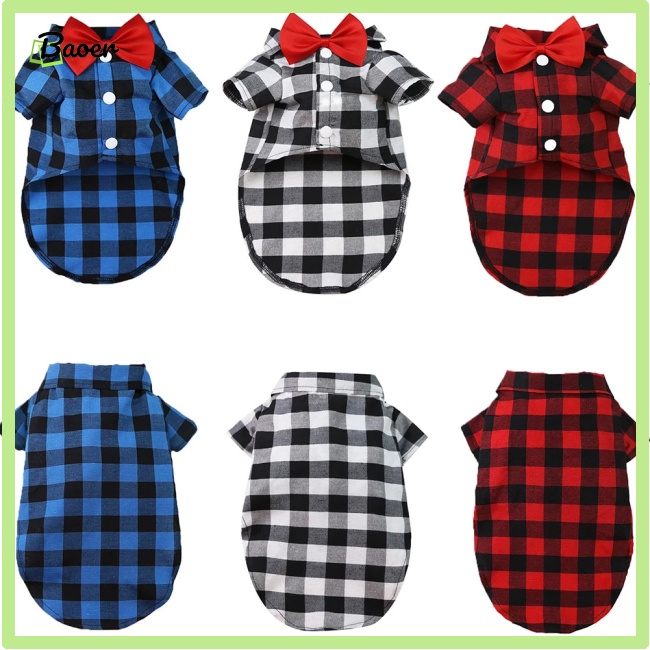 Áo Sơ Mi Họa Tiết Kẻ Sọc Dễ Thương Dành Cho Cún Cưng 100%