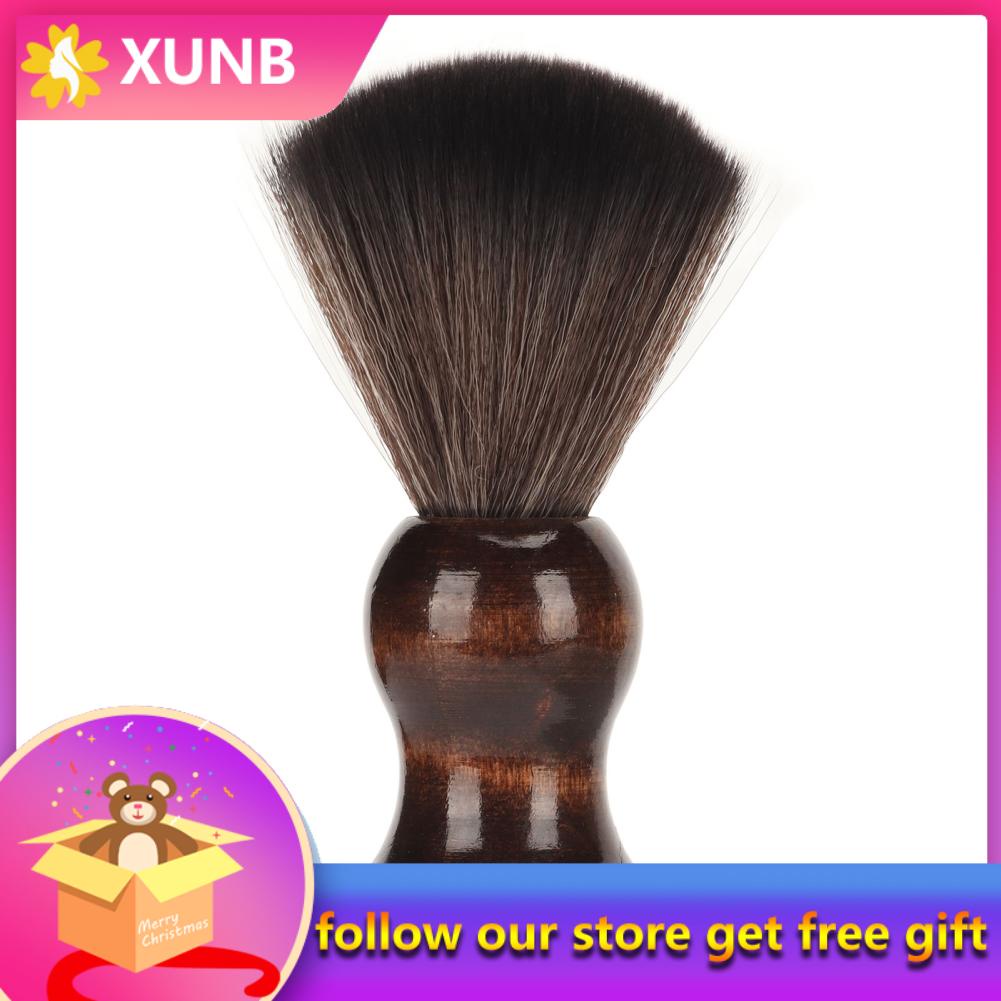 Xunb Beard Foam Brush Dirt  Nylon Soft Shave With Handle For Men BSU