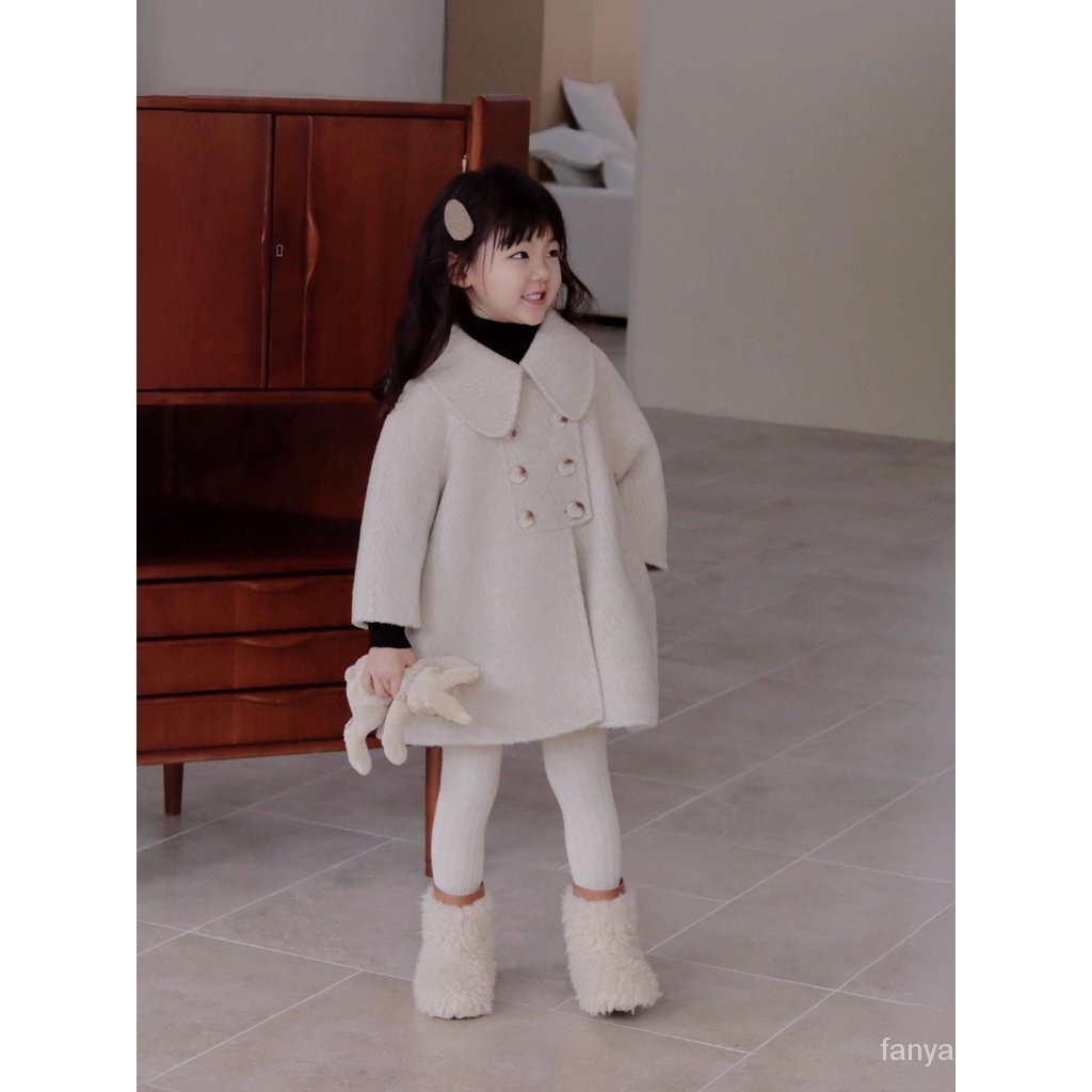 Áo Khoác Len Hai Mặt Phong Cách Hàn Quốc Thời Trang Thu Đông Mới 2023 Cho Bé Gái yu9d