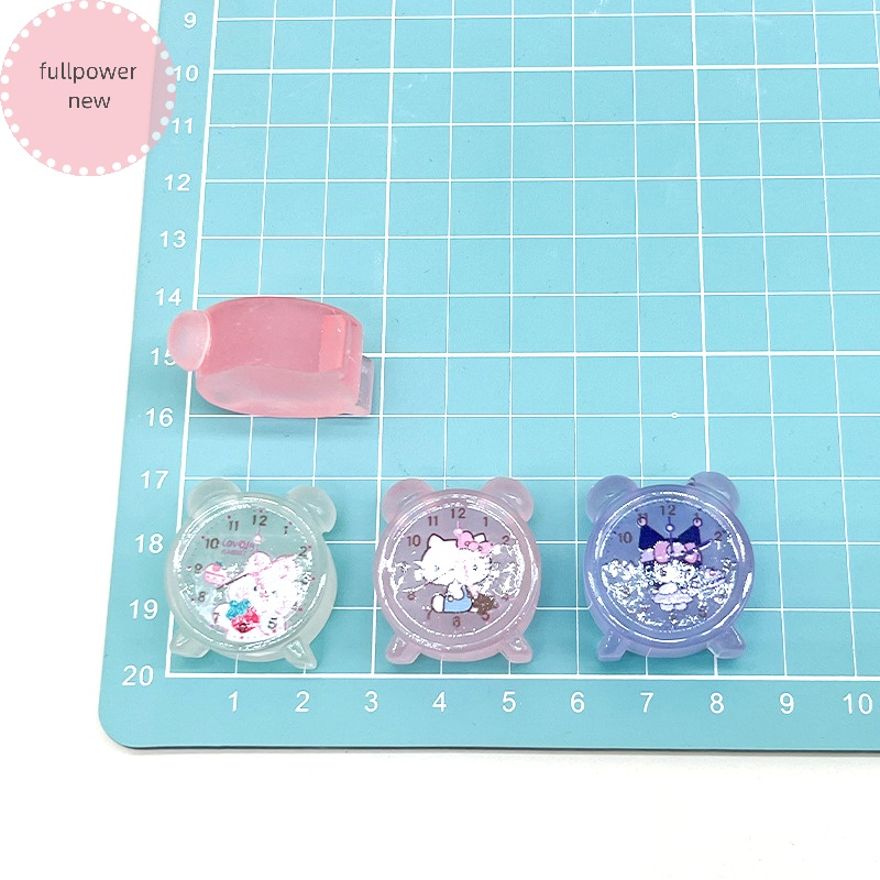 Set 2 Đồng Hồ Báo Thức mini Họa Tiết Hoạt Hình Dạ Quang Trang Trí Xe Hơi