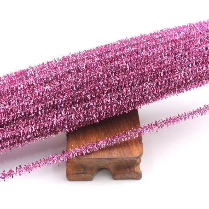 Set 100 Miếng Vải Sợi chenille 6mm * 30cm Làm Đồ Thủ Công