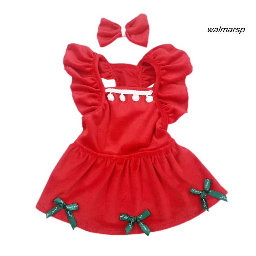 1 Bộ Đầm Hóa Trang Công Chúa Màu Đỏ Óc Chó Đính Nơ Xinh Xắn Cho Thú Cưng