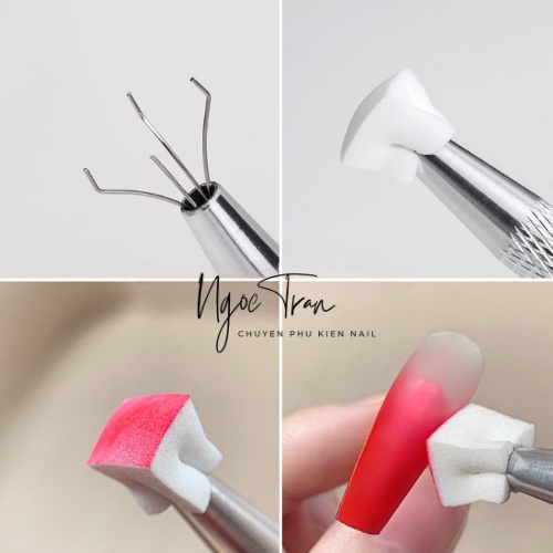 Bút Gắp Mút Dặm Ombre 4 Chấu | Kẹp Mút Ombre Trang Trí Móng Tay
