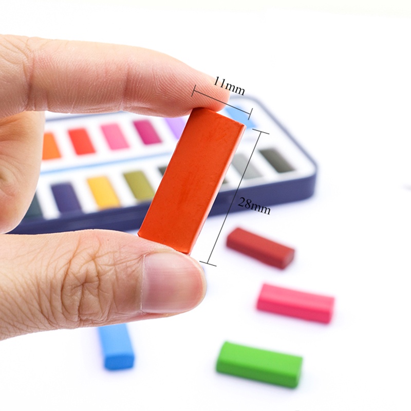 Angel mark Hộp Màu Nước 12 / 18 / 24 / 36 Màu Trơn Không Cọ Vẽ Tranh Kèm Hộp Kim Loại Nhỏ Gọn Chất Lượng Cao Dành Cho Họa Sĩ Giáo Viên