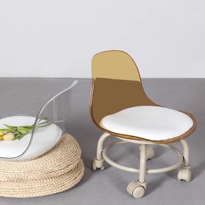 Ghế tựa lưng acrylic thấp có bánh xe | BigBuy360 - bigbuy360.vn
