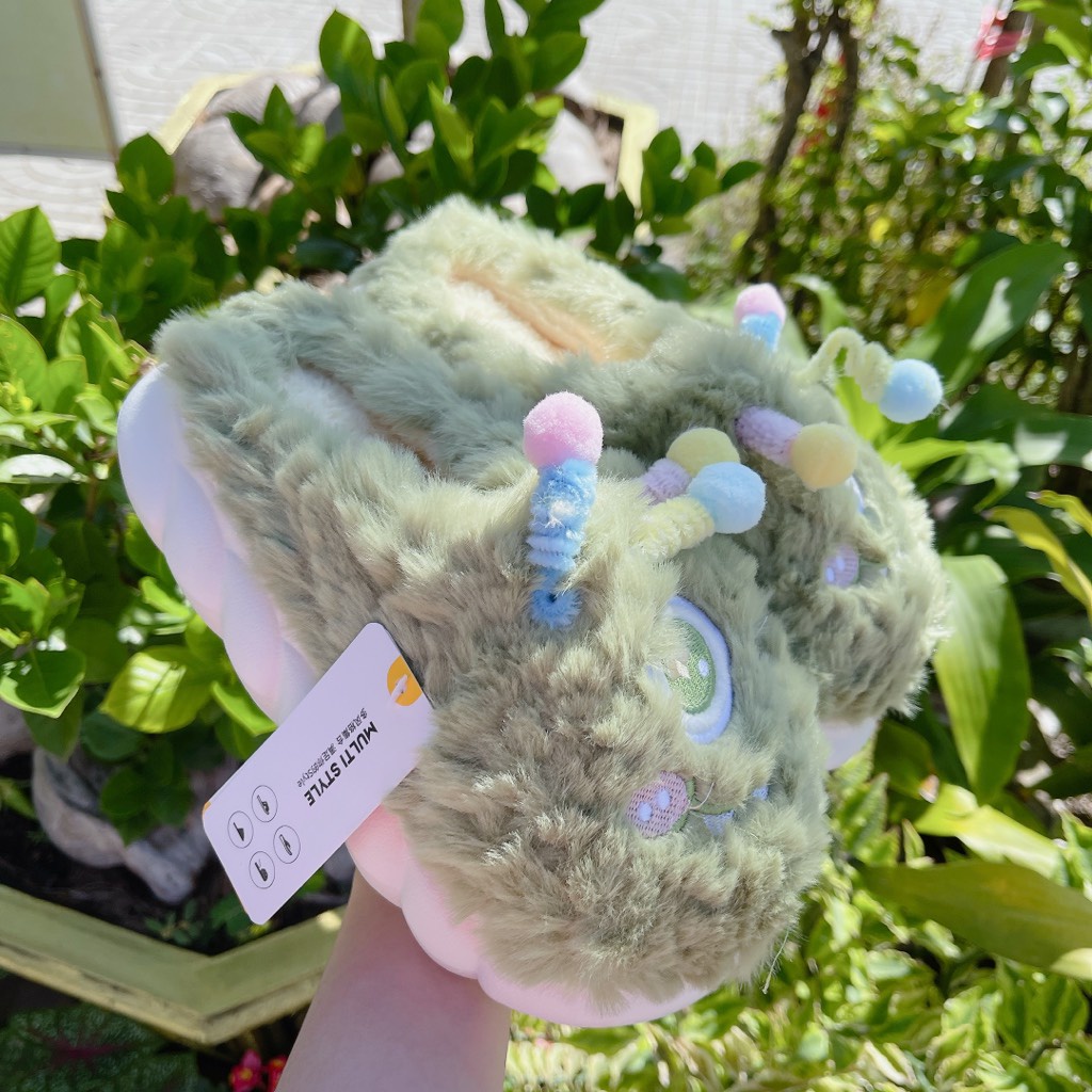 Dép lông bé xanh 30-35