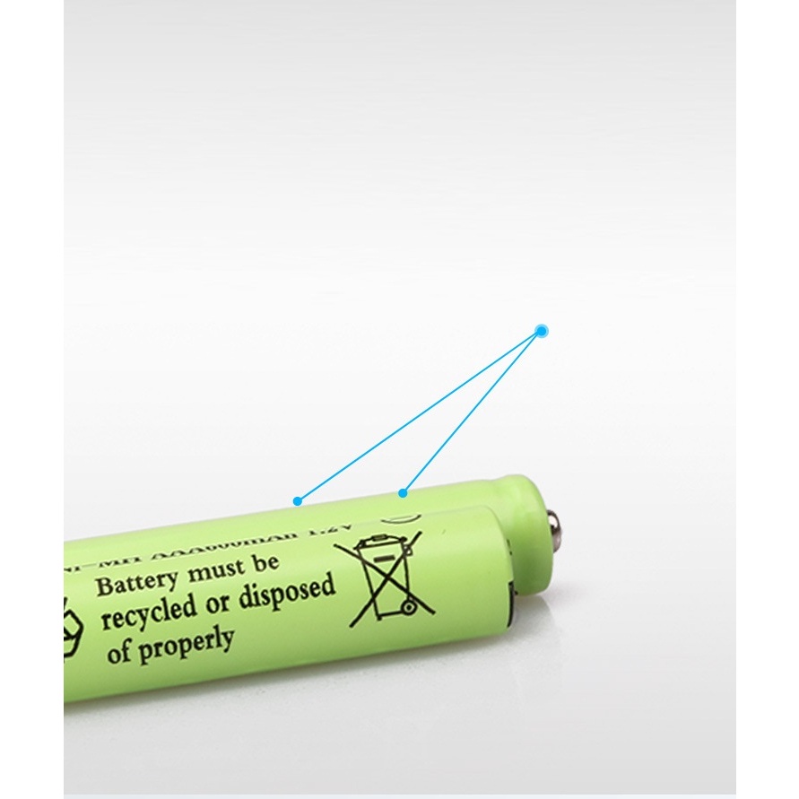 Pin đũa Sạc Ni-MH AAA 600mAh 1.2V - xanh - Chuyên Dùng đèn năng lượng mặt trời