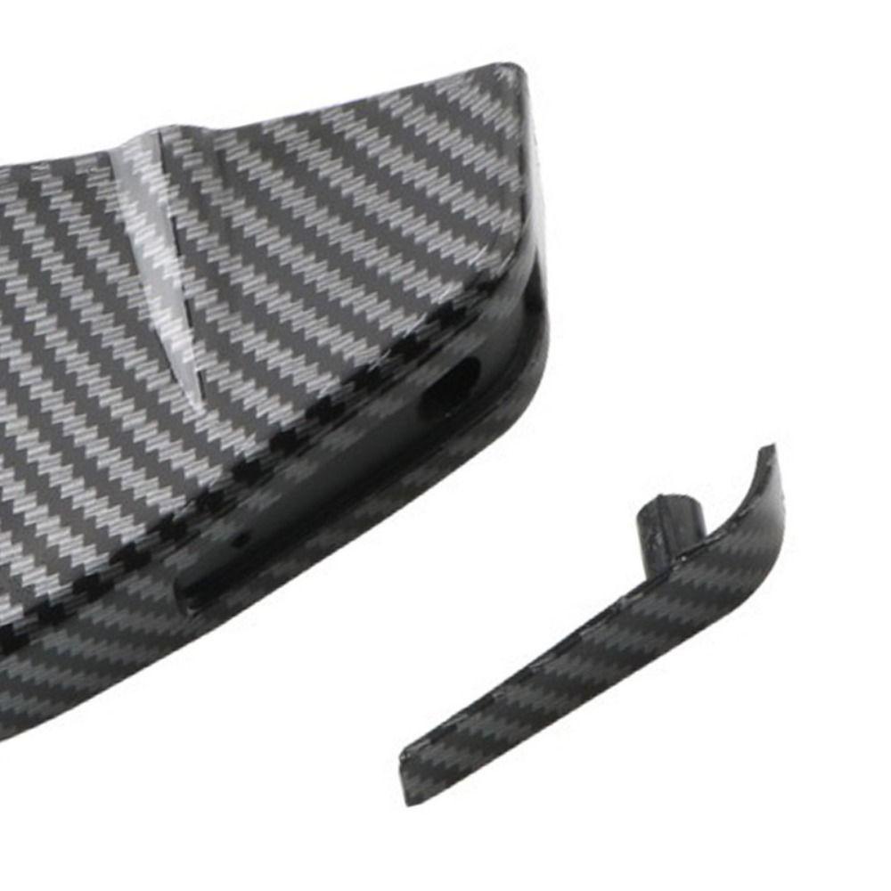 Btlimer set 4 Miếng Dán Sợi carbon Chống Va Chạm Hình Vây Cá Mập Màu Đỏ Đen Phổ Biến Cho Xe Hơi