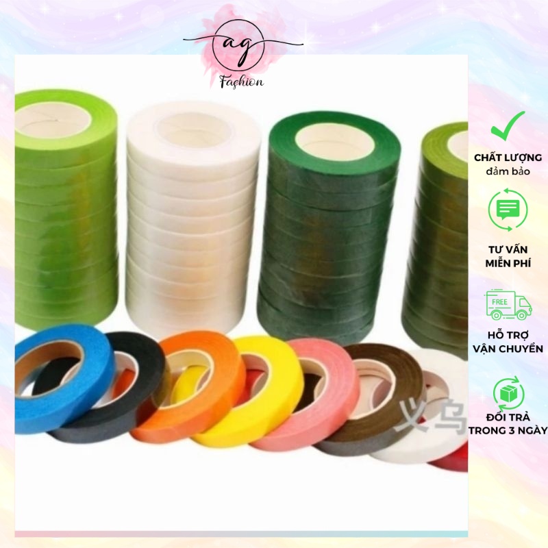 Băng dính sáp - băng dính quấn cành hoa giả, trang trí thủ công decor xinh xắn AG.FASHION
