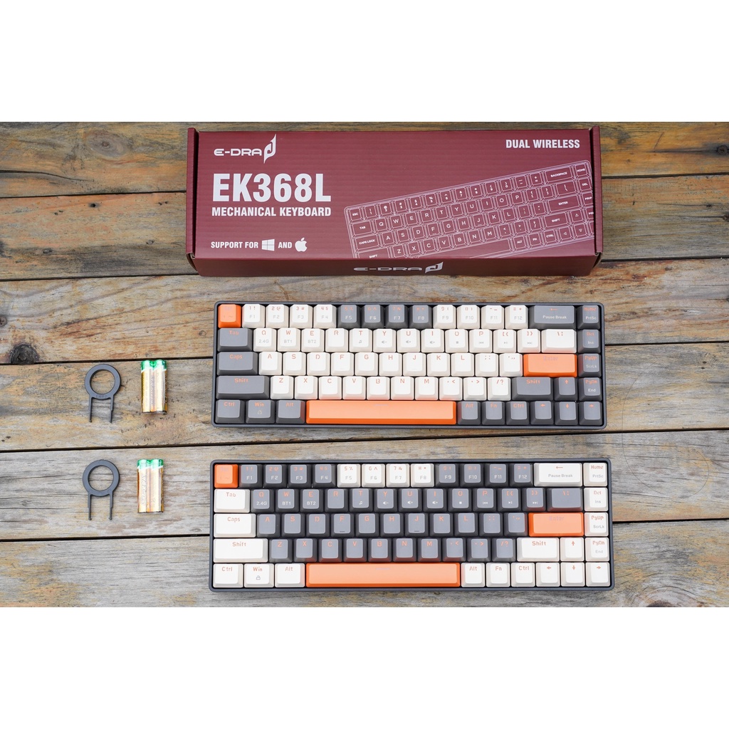 Bàn phím cơ E-DRA EK368L Beta / Alpha - Wireless 2.4G + Bluetooth 5.0
