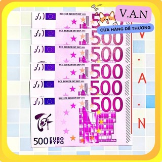 Bộ 6 bao lì xì Euro kích thước tiền thật sang trọng