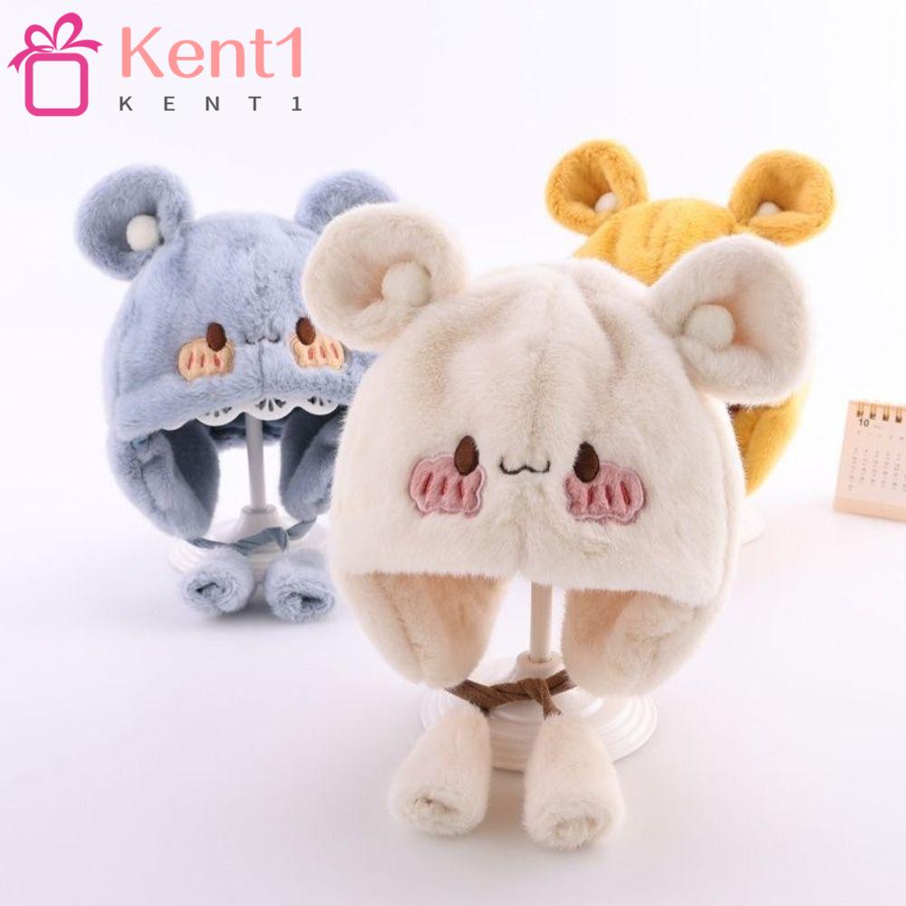 Kent1 Mũ beanie Dày Dặn Giữ Ấm Tai Gấu Dễ Thương Cho Bé Trai Và Gái