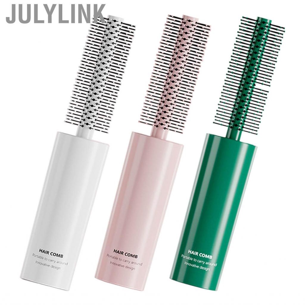 Julylink Hair Comb  Multi Purpose Retractable Portable Curling Roll Brush for Home