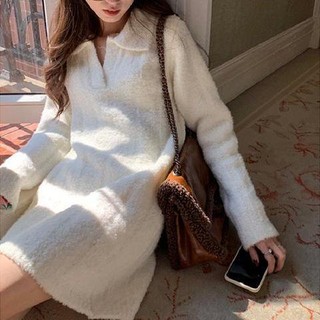 Đầm sweater Dệt Kim Phong Cách Thời Trang Hàn Quốc Dành Cho Nữ
