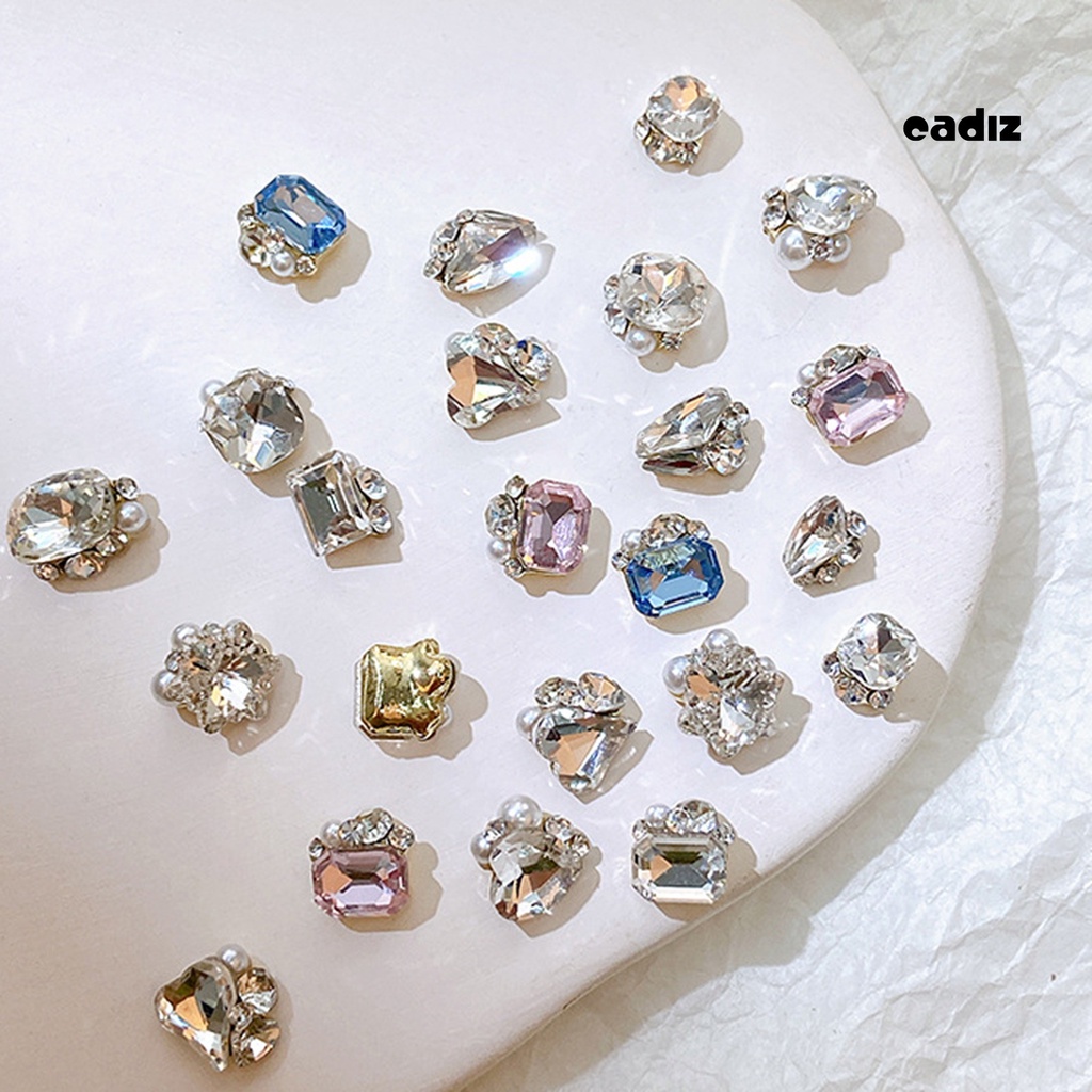 Set 10 Phụ Kiện Đính Trang Trí Móng Tay 3d Lấp Lánh