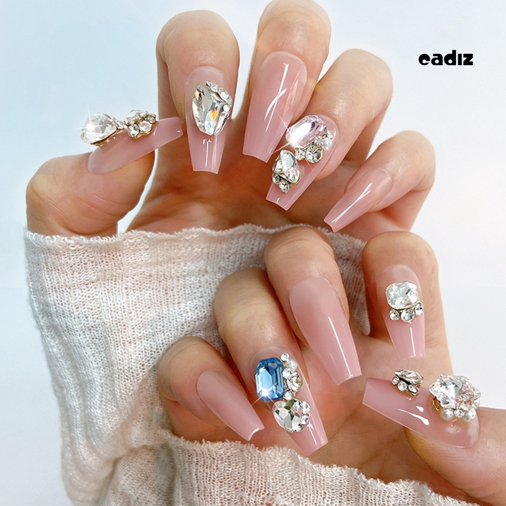 Set 10 Phụ Kiện Đính Trang Trí Móng Tay 3d Lấp Lánh