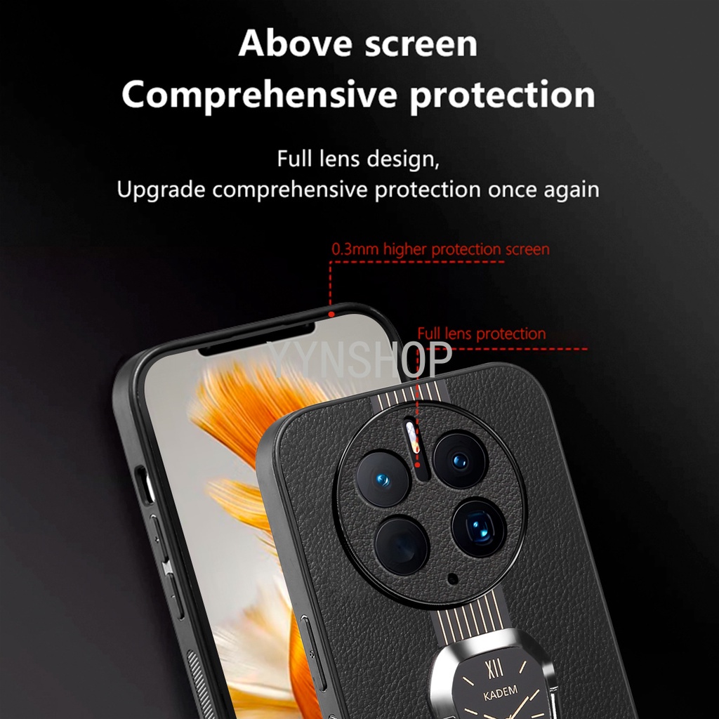 Yyn Ốp Điện Thoại tpu Chống Sốc Kèm Móc Xỏ Ngón Nam Châm Hình Đồng Hồ Cho huawei mate 50 pro mate40 pro mate30 pro mate20 pro