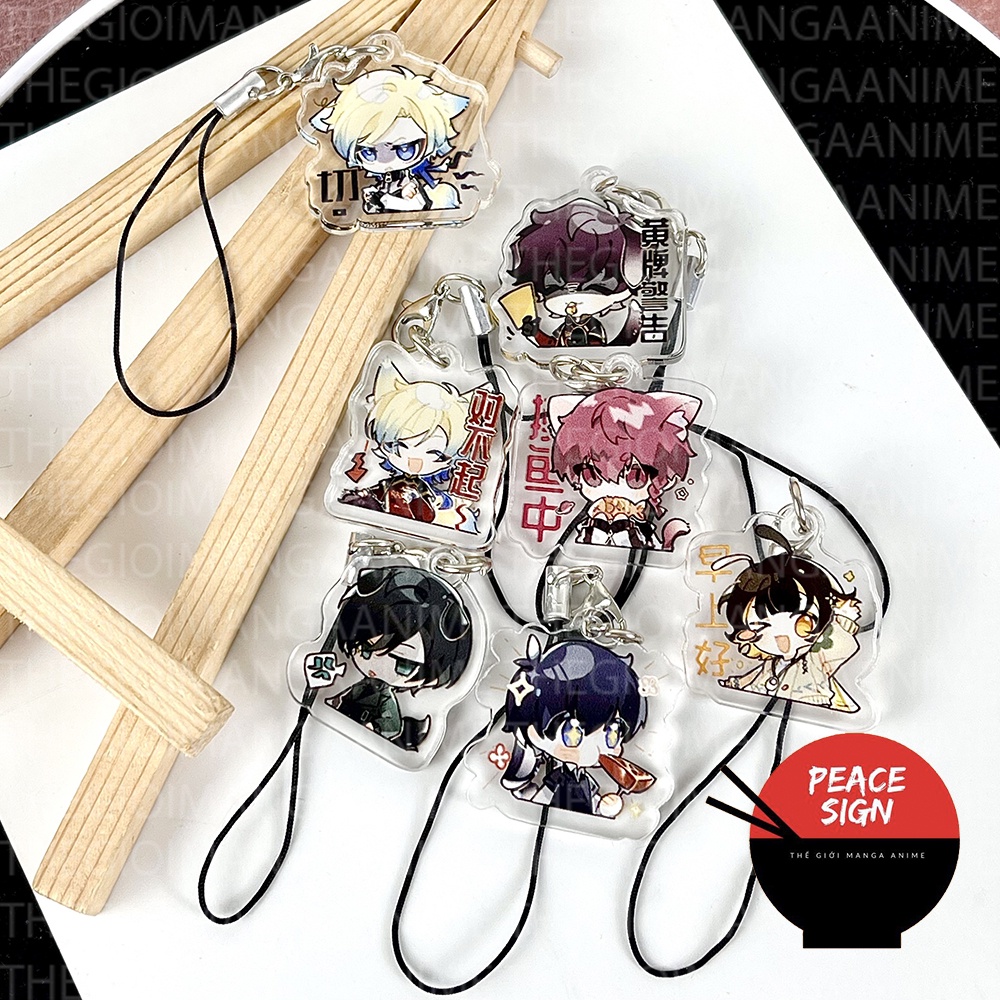 Giá Đỡ và Dây Treo Điện Thoại BLUE LOCK in hình anime chibi mica acrylic móc khóa griptok pop