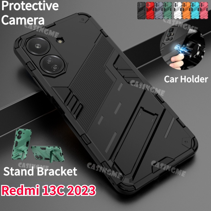Ốp Điện Thoại Cứng Kiểu Giáp Chống Sốc Kèm Giá Đỡ 3d Cho redmi 13c 2023 redmi13c redmi 13c c13 13 re