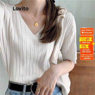 Áo thun Lovito basic trơn cho nữ LNE11005 (màu mơ/xanh lá)