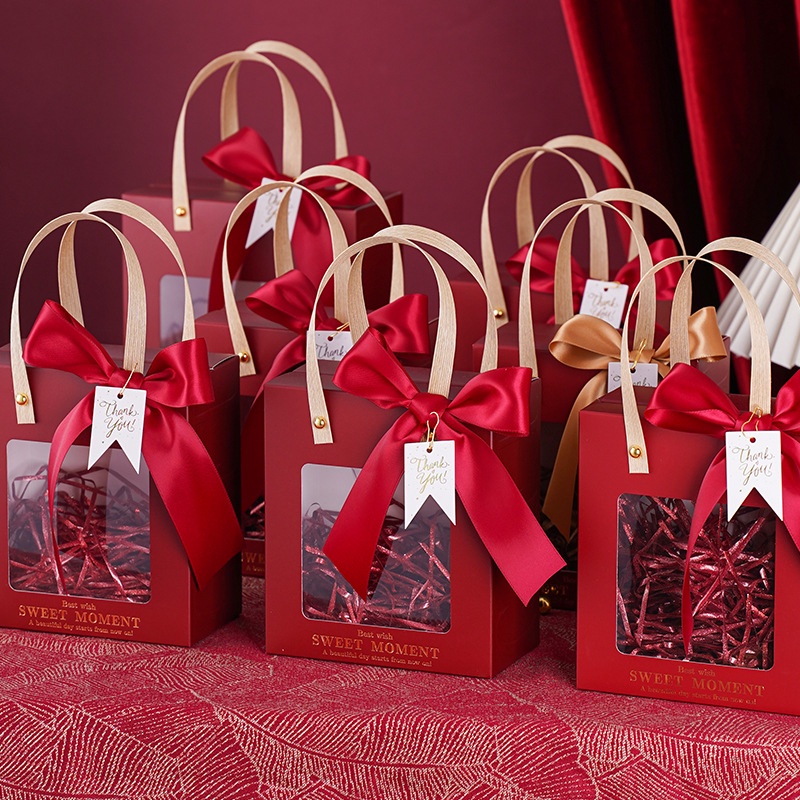 Túi Quà, Hộp Quà SWEET MOMENT Trong Suốt Có Quai - Phụ Kiện Đẹp Mắt Làm Quà Tặng Biếu Ngày Lễ Tết, Giáng Sinh, Noel