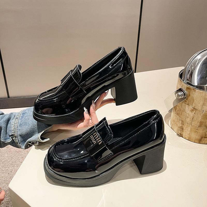 🔥Có Hàng Sẵn🔥Giày Cao Gót Mũi Vuông Phong Cách Thời Trang Anh Quốc Mới 2023