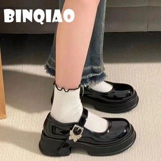 Binqiao giày búp bê đế cao lolita giày mary jane đế da mềm đế thời trang flf23b0ya5 48z231130