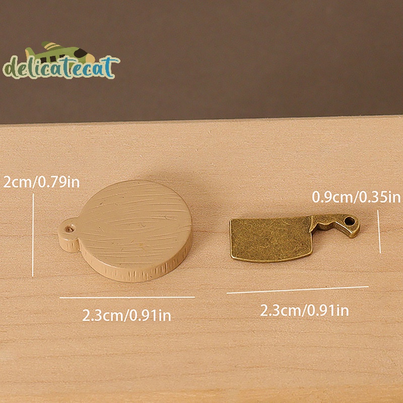Bộ Thớt Cắt Đồ Ăn mini Trang Trí Nhà Búp Bê Tỉ Lệ 1 / 12