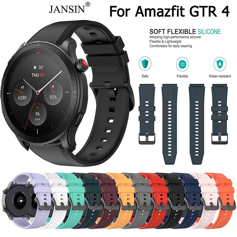 Jansin Dây Đeo Silicone Cho Đồng Hồ Thông Minh Amazfit GTR 4