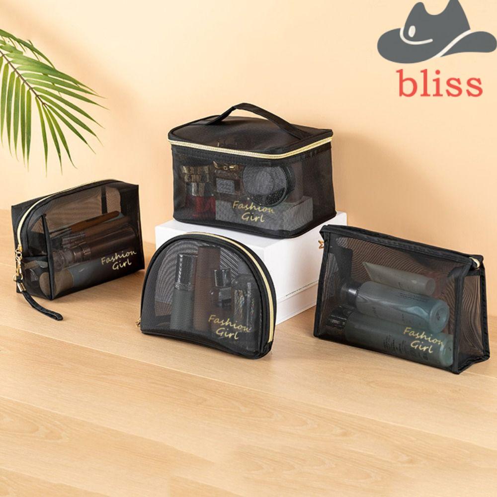 Túi Lưới Hai Lớp Đựng Mỹ Phẩm / Đồ Trang Điểm Mang Đi Du Lịch Tiện Lợi