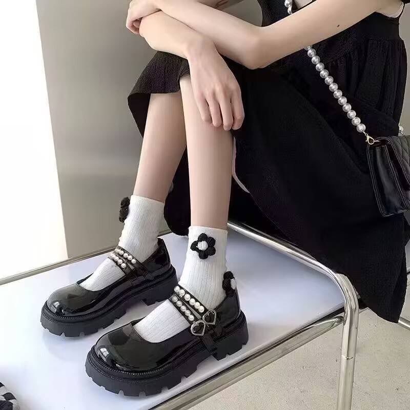 Giày lo.li.ta QC bigsize mũi tròn 2 quai ngang gót cao 3 cm size 40-44