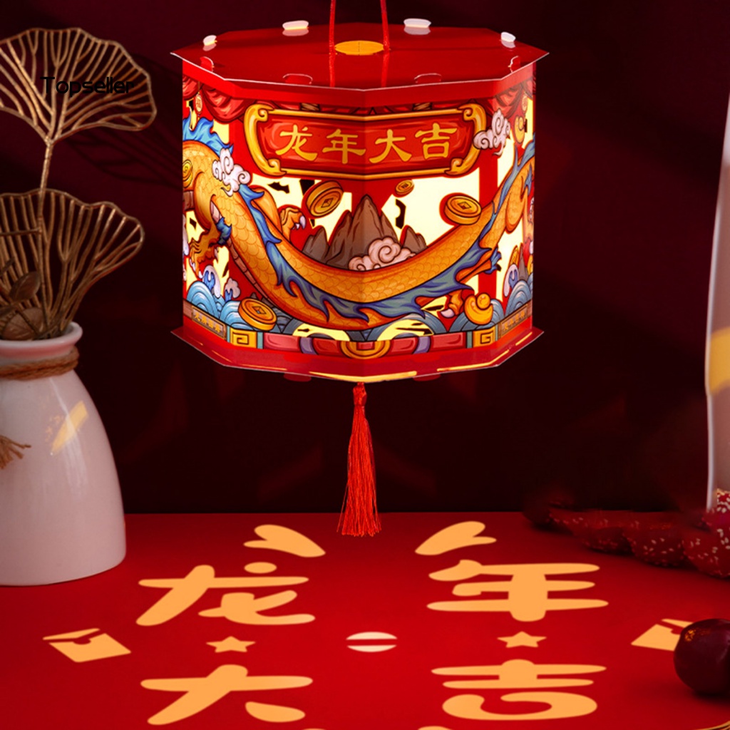 Áo * Lồng Đèn Đỏ Cầm Tay Thủ Công Phát Sáng Phong Cách Năm Mới Ấn Tượng Trang Trí Năm Mới