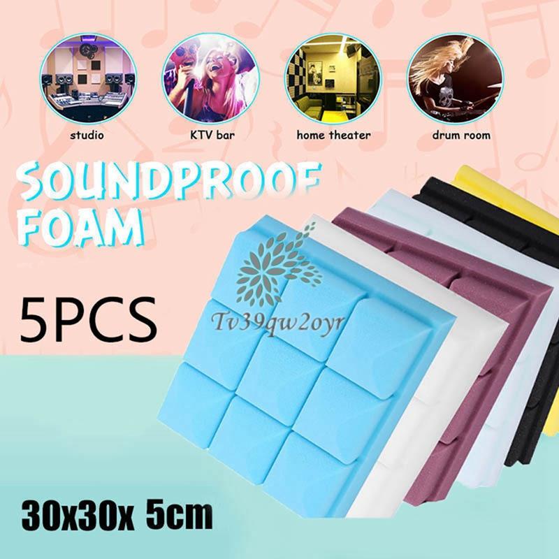 Set 5 Tấm Xốp Cách Âm Kích Thước 30x30x5cm Cho Phòng Thu Âm tv39qw2oyr
