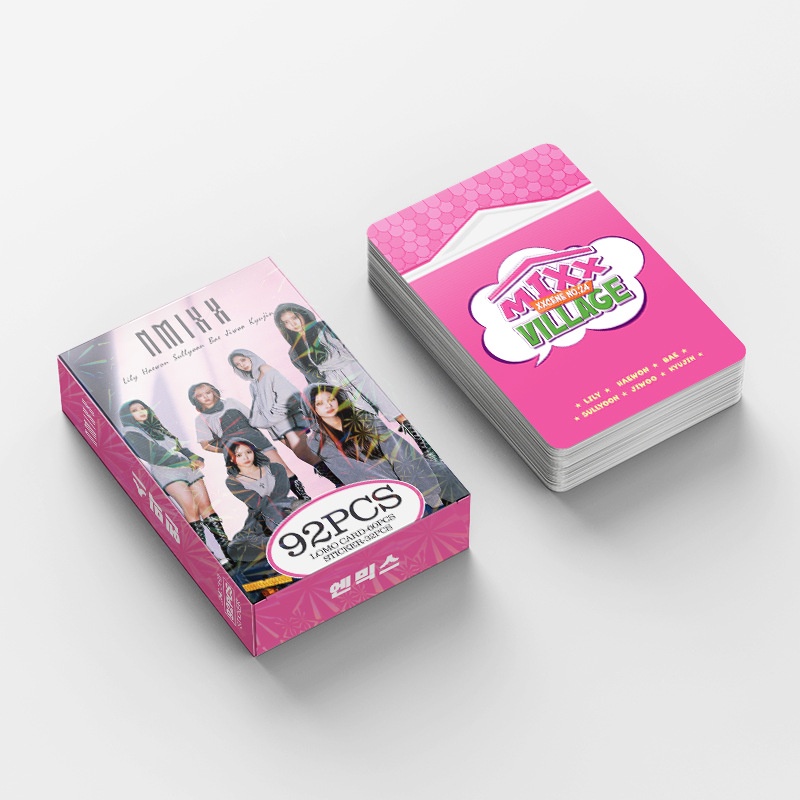 NMIXX Album VILLAGE Photocard Lomo Card Postcard Stickers 92pcs/box