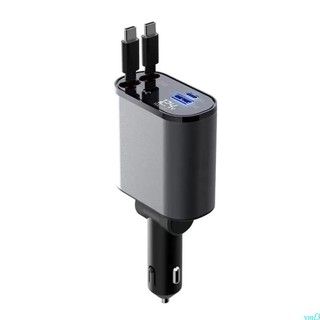 Củ Sạc Nhanh yml3 2 Cổng usb c 100w 100w Có Thể Thu Vào Tiện Dụng Cho Xe Hơi