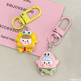 🌺xinyia🌺Móc khóa mặt Spongebob Squarepants dễ thương