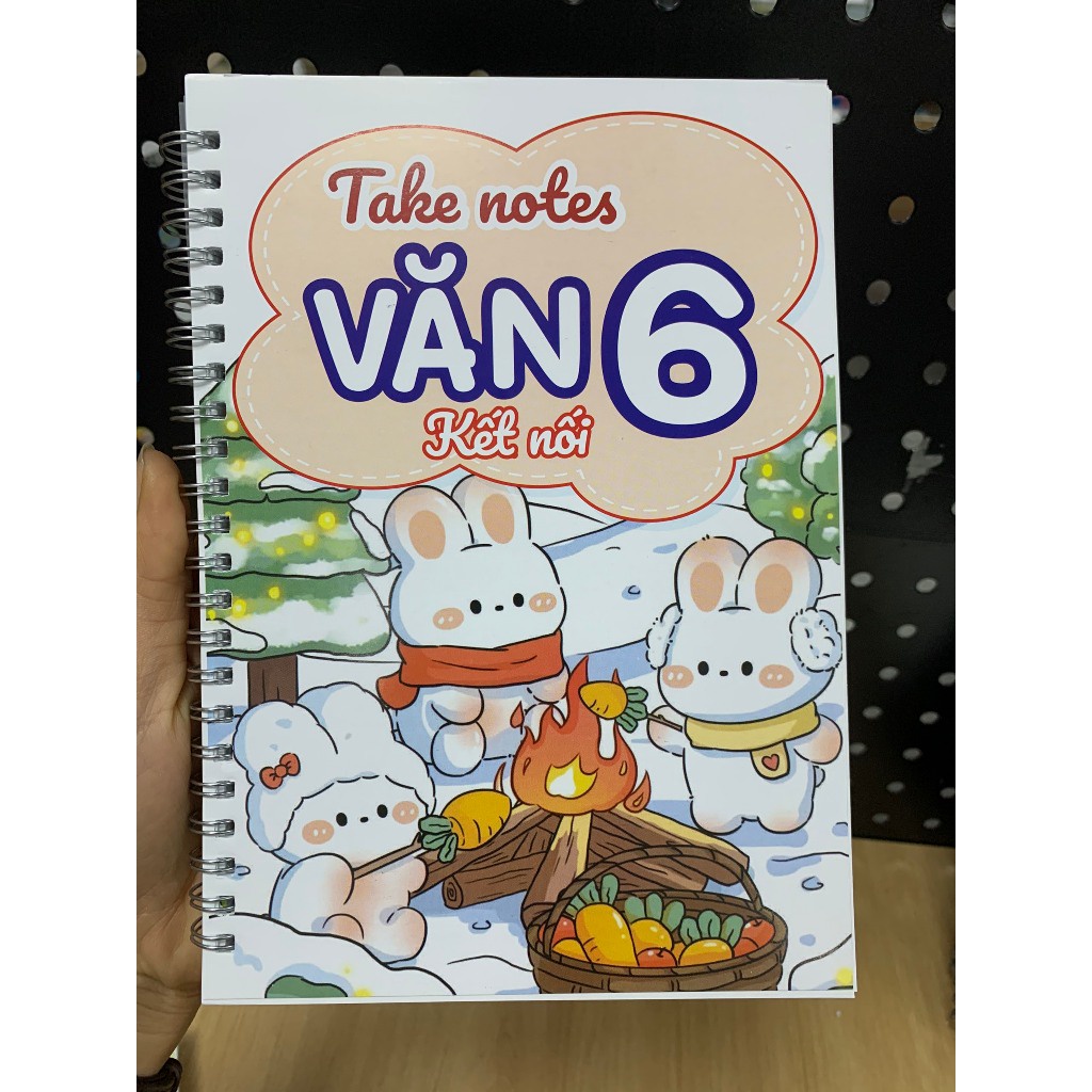 Sổ tay Takenote / Sách Take note Văn 6 lò xo  A5