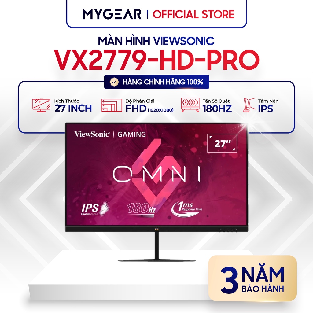 Màn hình Viewsonic VX2779-HD-PRO 27" FHD IPS 180Hz (Displayport, HDMI) - Bảo hành chính hãng 36 tháng | BigBuy360 - bigbuy360.vn